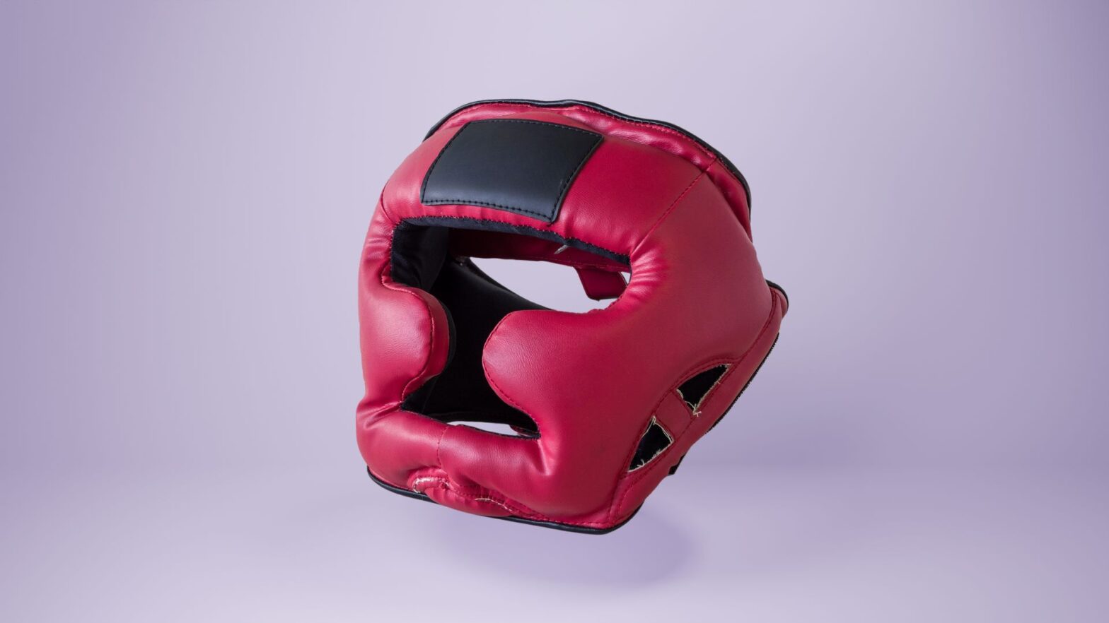 Portada del curso «WordPress: alerta accesible contra la violencia machista». En el centro, casco de boxeo flotando sobre un fondo de color lila.